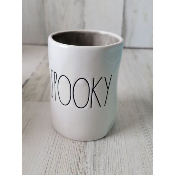 Rae Dunn spooky candle AS IS white Halloween home decor - Picture 1 of 7